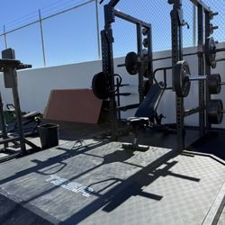 💪 FOR SALE: Legends Olympic Squat Rack w/ Platform – Fully Loaded Cage + Bench + Weights 💪