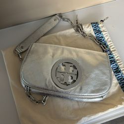 Tory Burch Silver Clutch 