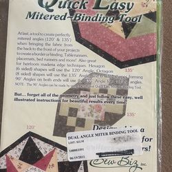 Dual Angle Quick Easy Mitred Binding Tool