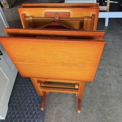 Small Set Folding Trays with Storage Rack