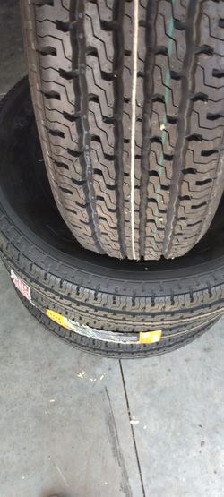 Set of 4 tires brand new size ST 235 80 16 12 pyl