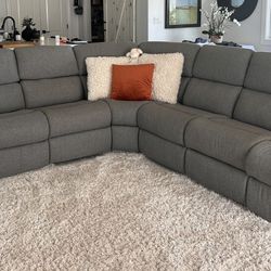 Beautiful & Heavy Grey 7-Piece Power Reclining Secti