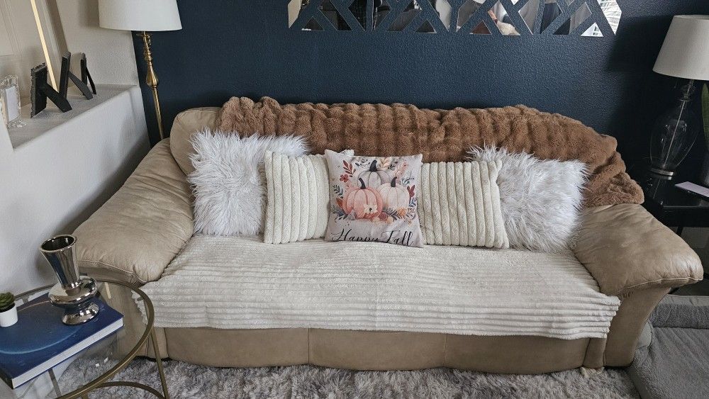 REAL Leather Sofa Set (4 Pieces)