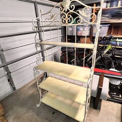 Vintage Metal Baker’s Rack / Display Cabinet