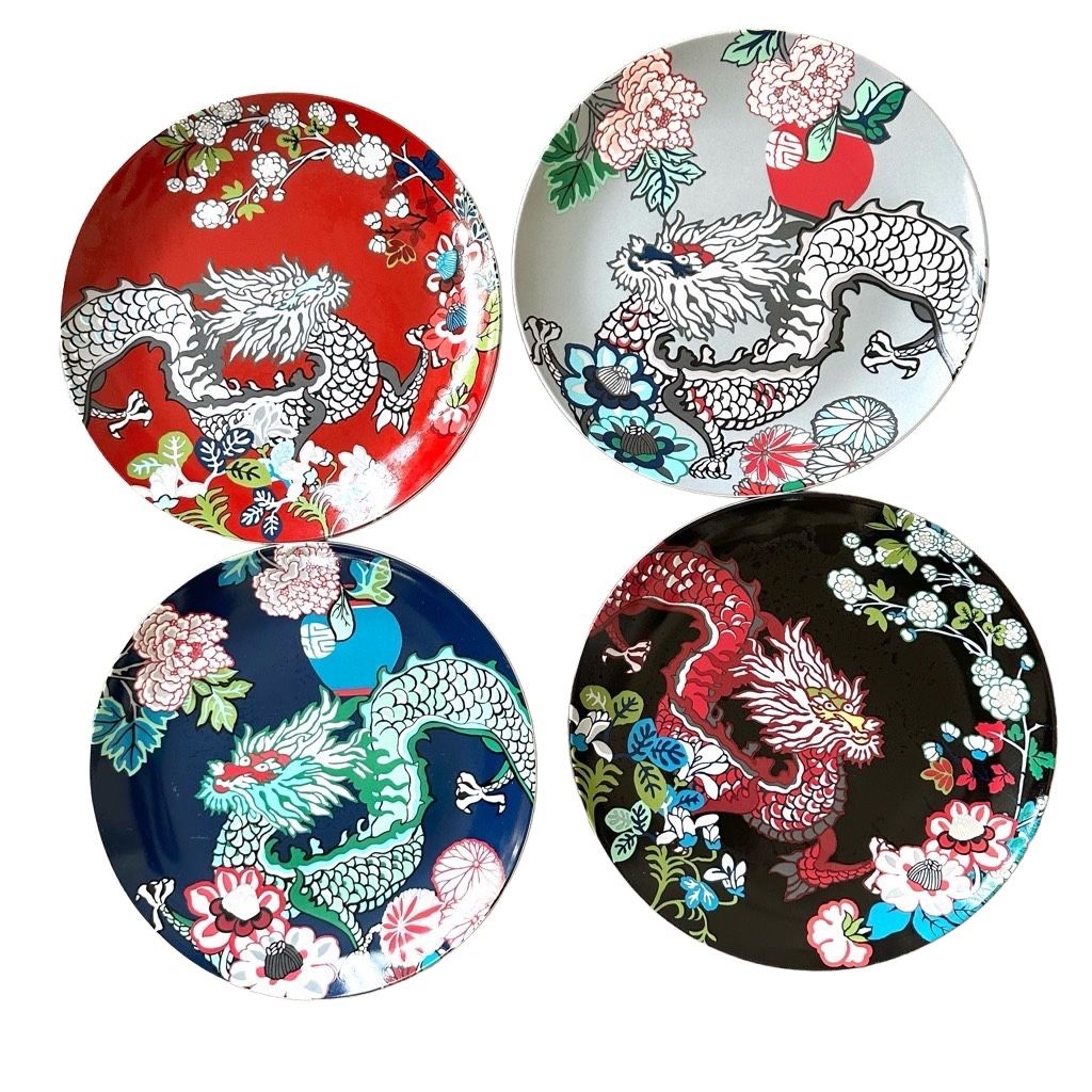 Schumacher for Williams Sonoma iconic Chiang Mai plates set of 4