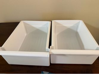 2 Refrigerator Crisper Drawers / Fridge Storage Bins