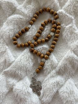 Miraculous Medal Wooden Rosary 