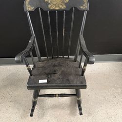 Vintage Painted Rocking Chair – Folk Art / Windsor Style
