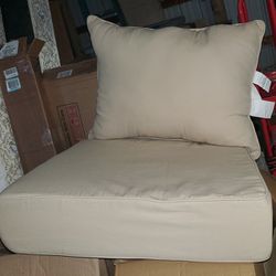 Amazon Basics Deep Seat Patio Back And Seat Cushion Set-Khaki 