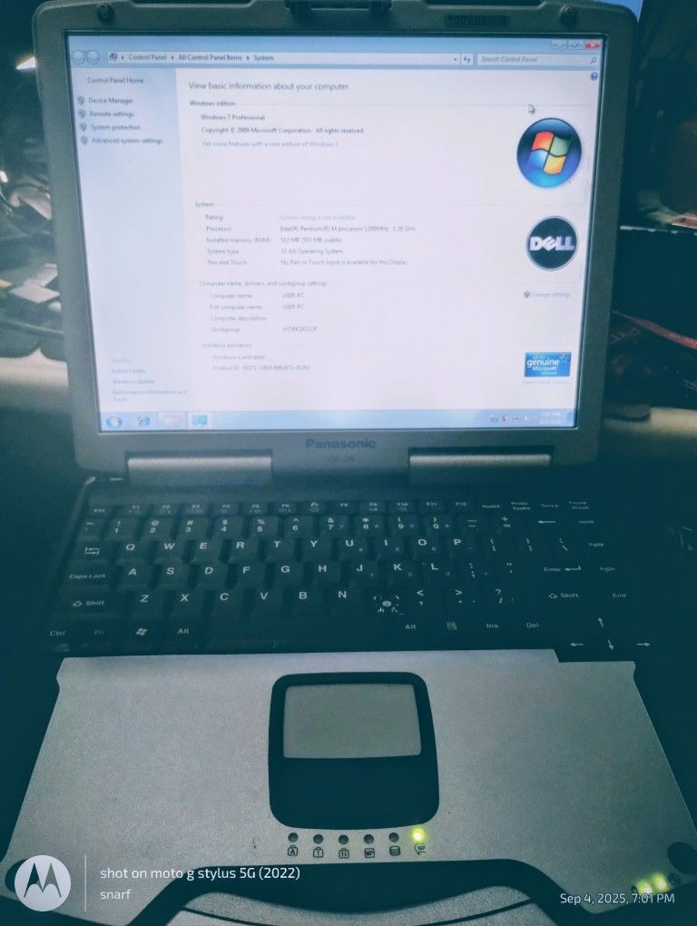 Panasonic Toughbook Model CF - 29 Works Fine Just Missing The M Key