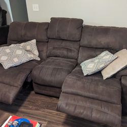 FREE DELIVERY - Brown Suede Recliner