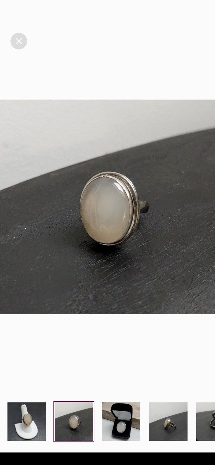 Vintage Sterling Moonstone Ring
