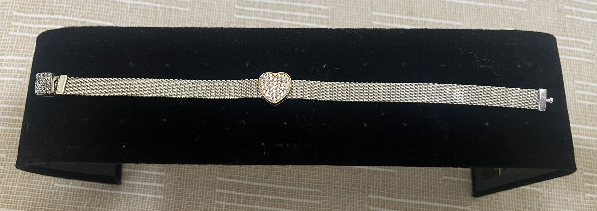 Pandora Reflections Bracelet with Heart Charm 7 Inches
