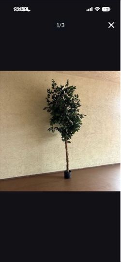 One New Industrial Artificial Ficus Tree, Silk Tree Home Décor, 8 Feet Tall