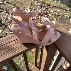 Powder Pink Wedge Heel 
