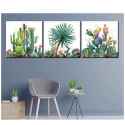 Monstera Plant Wall Decor Green Leave Banana Leaf Minimalist Watercolor Art Tropical Decoration Bathroom Bedroom Artwork 3 Painting Prints on Canvas S