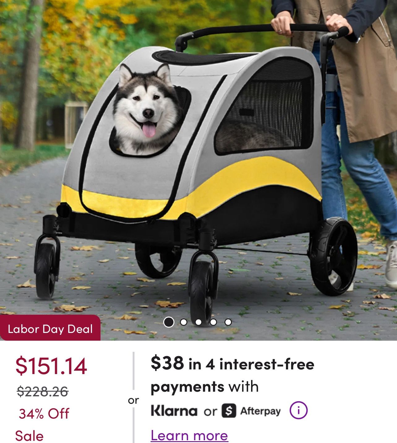 Large Pet Stroller Or 2 dogs 
