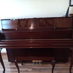 Kawaii Upright Piano Cherry Wood