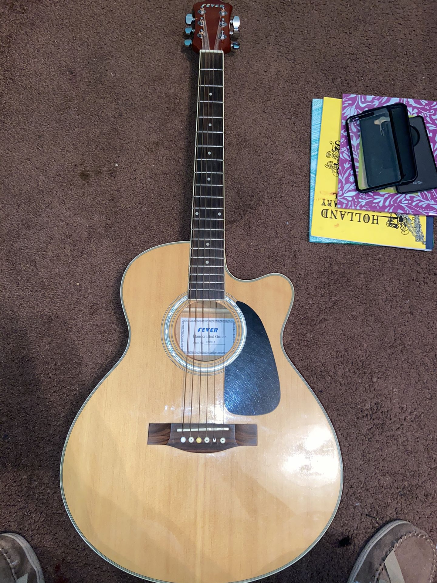 Acoustic Guitar, Electric Guitar and Guitar Amp
