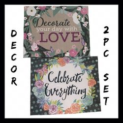 NIB 2Pc Wall Art Decor Set