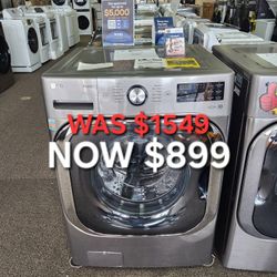 5.2 cu. ft Mega Capacity Smart wi-fi Enabled Front
Load Washer with TurboWash9 and Bullt-in
Intellgence