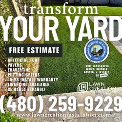 Turf, Pavers, Fire-pits, Putting Greens, BBQs, Wall, Travertine, Full Remodels