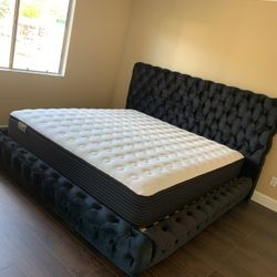 New In Box King Bed Frame With Mattress (Read Description Below)