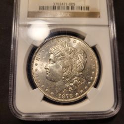 1878 S  MORGAN SILVER DOLLAR IN MS62 