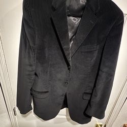  Calvin Klein mens Cotton Corduroy black Jacket Blazer 44large