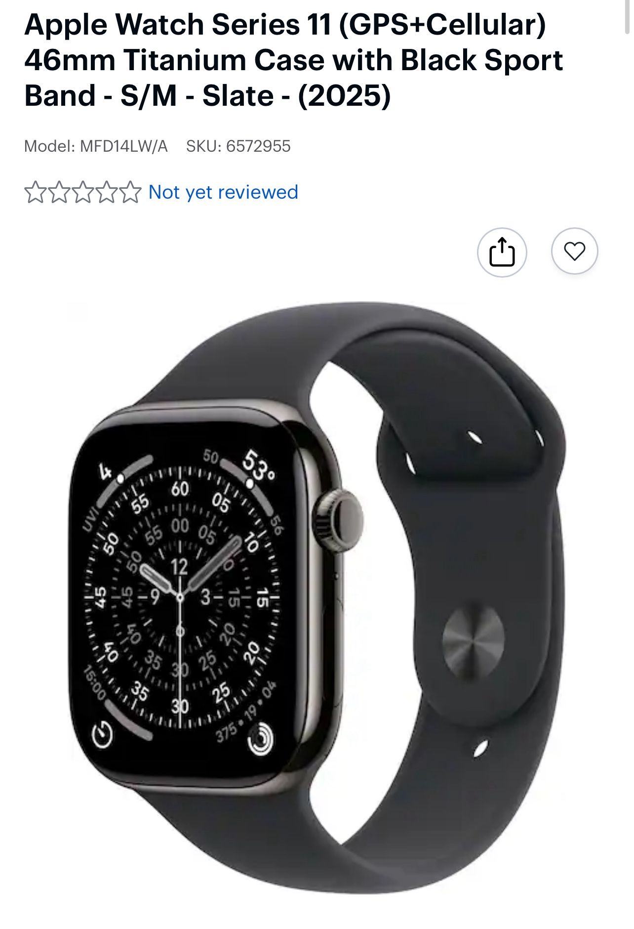 Apple Watch Series 11 (cellular And Gps) 46mm New In Box