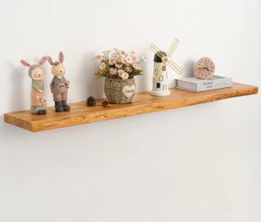 48"L x 8”W x 1.5”H Rustic Elm Floating Shelves