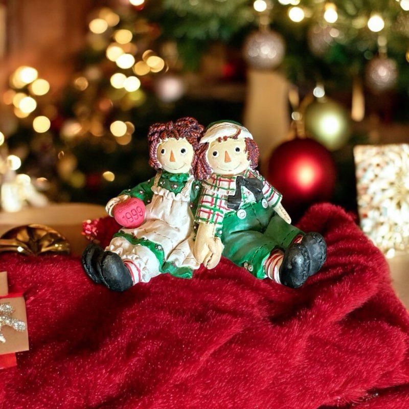 Raggedy Ann And Andy Sitting Figurine