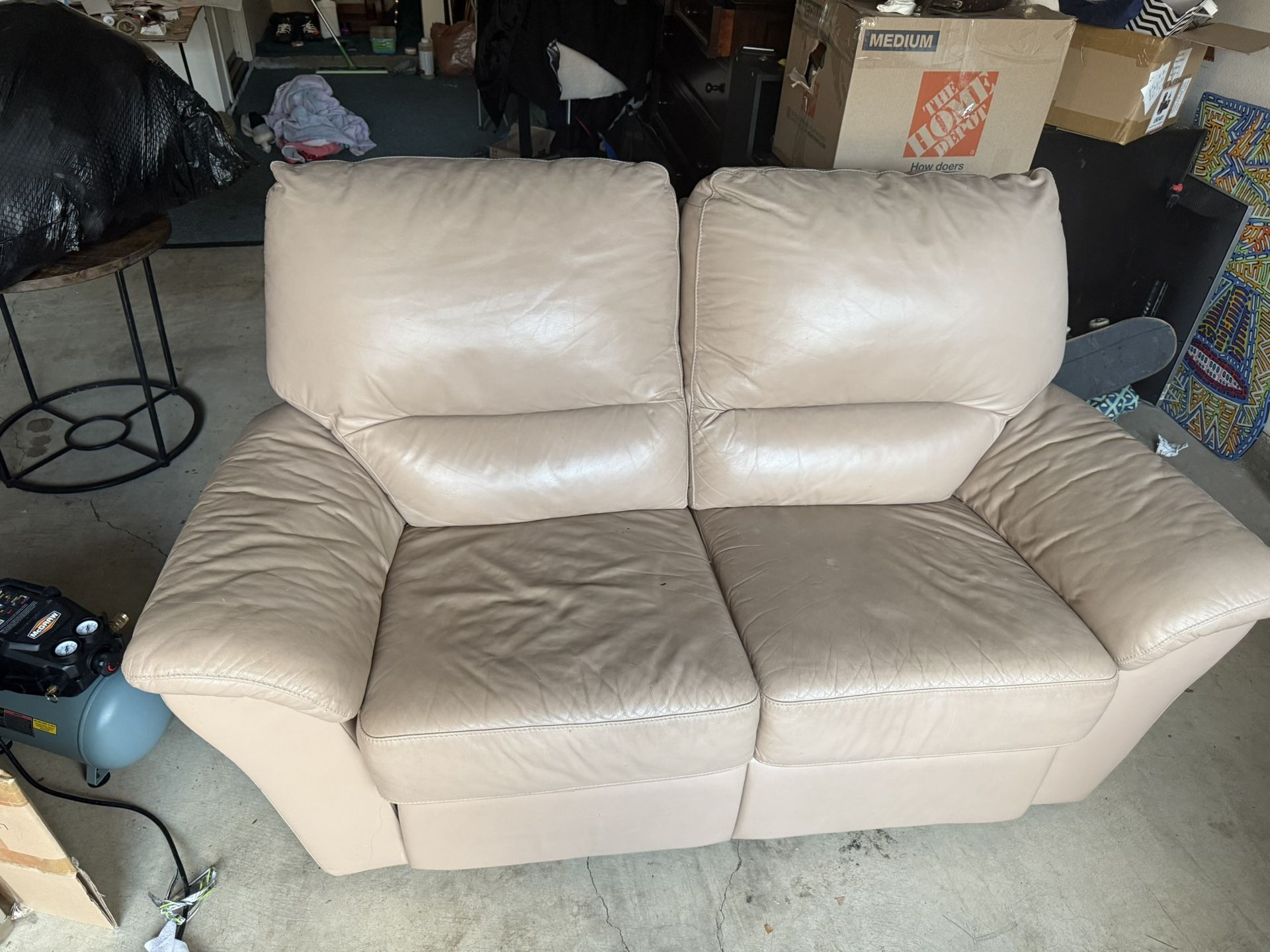 Leather Loveseat/small Couch For Sale