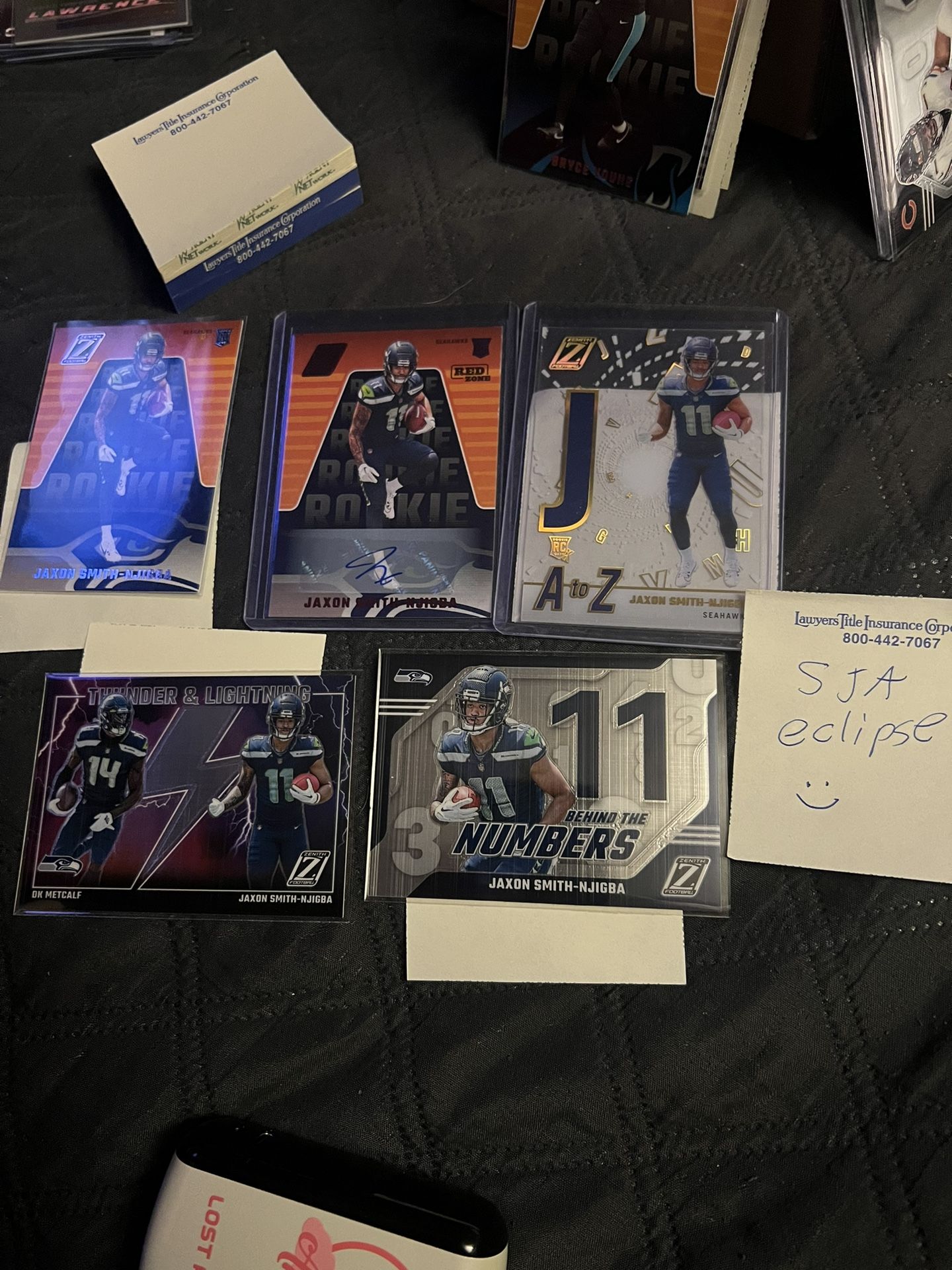 Jaxon Smith Auto Card And Other Rookies And Inserts Lot