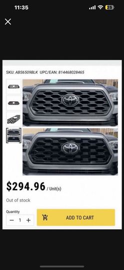 TACOMA TRD Off-Road Or TRD Sport Grille Overlay