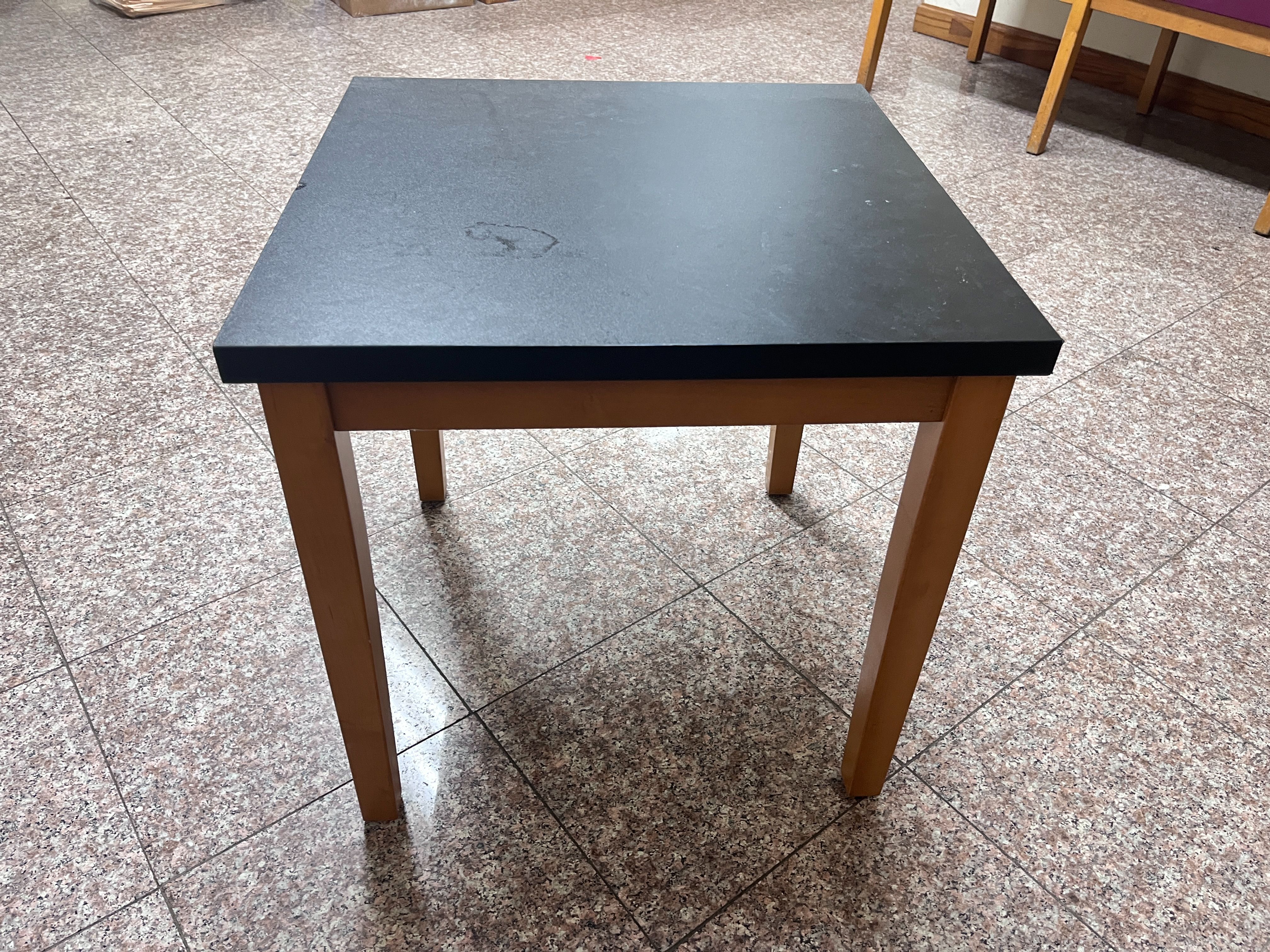Low Black Wood Table