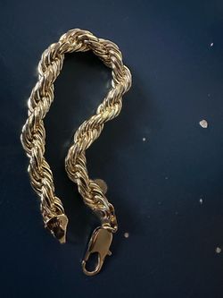 Gold rope bracelet 10mm 9in