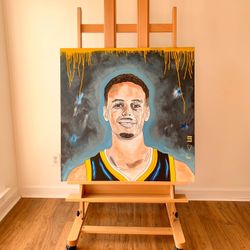 Steph Curry Original Canvas Painting 
