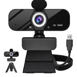  1080P HD Webcam with Built-in Microphone, 