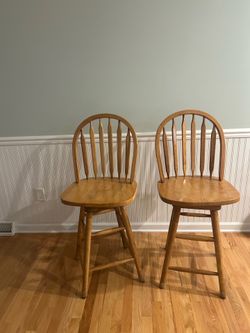 Swivel barstools solid wood