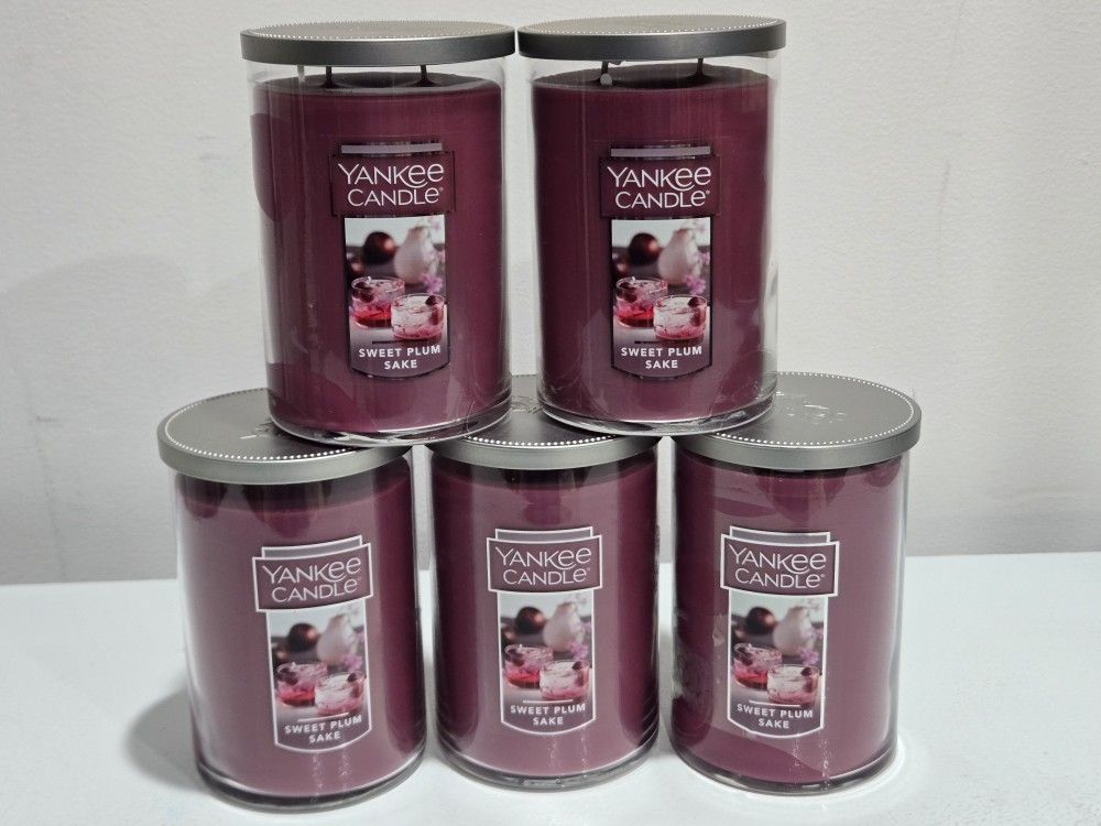 NEW YANKEE CANDLE LARGE TUMBLER 2-WICK CANDLE 22oz SWEET PLUM SAKE