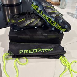 Adidas Predator Elite FT FG  Black/carbon/luclem 9.5 Men’s 