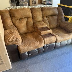 Microfiber Couch And Receiver Set. 