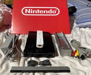 Nintendo Wii Black Console Tested Working RVL-001 GameCube model (READ DESC)