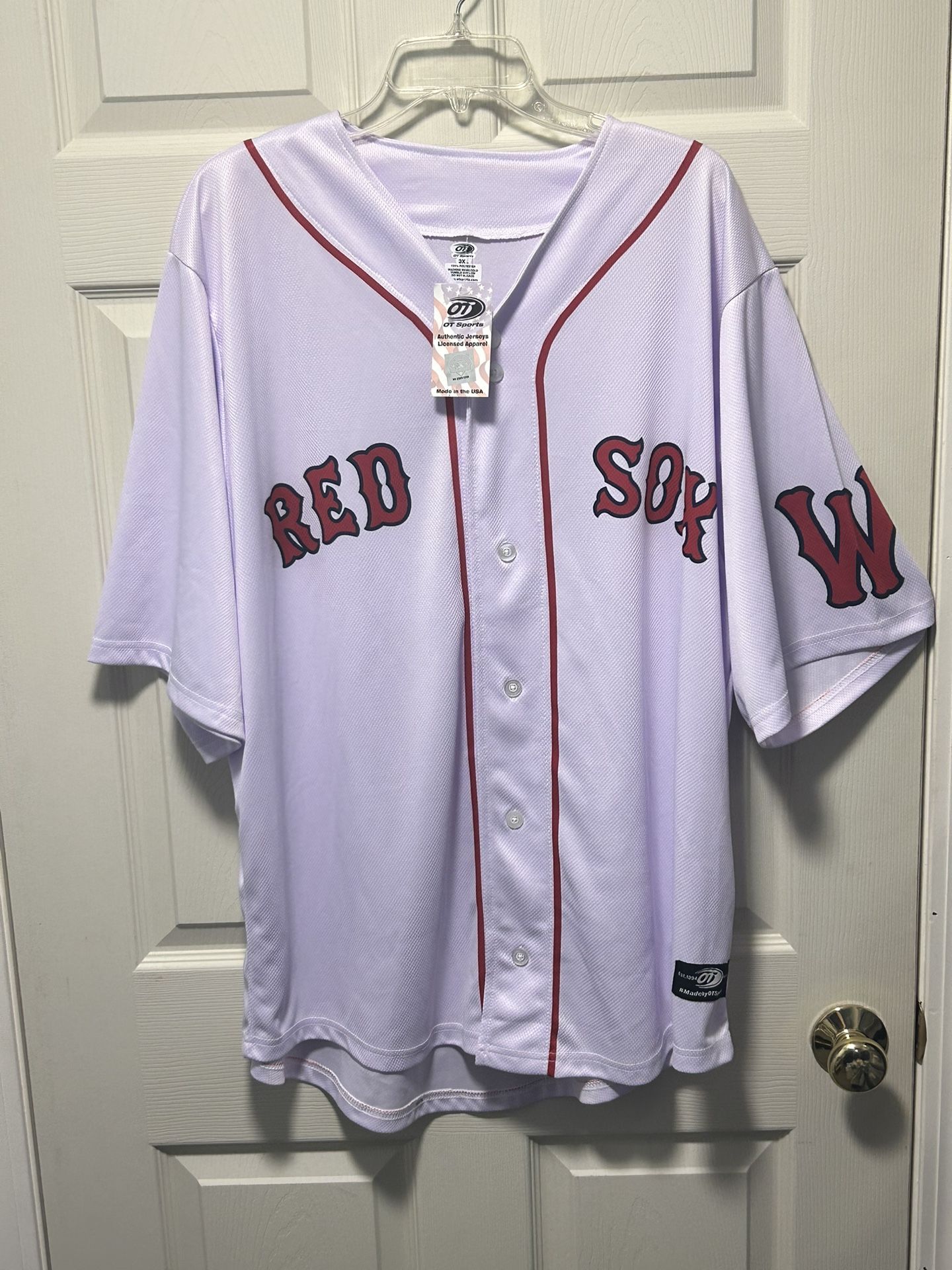 NWT Worcester Red Sox OT Sports 3XL White Jersey MILB Baseball Short Sleeve