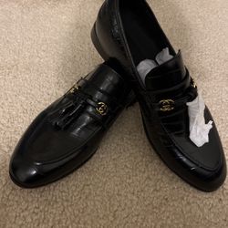 Italian Leather Men's Size 39 Black Shoes.