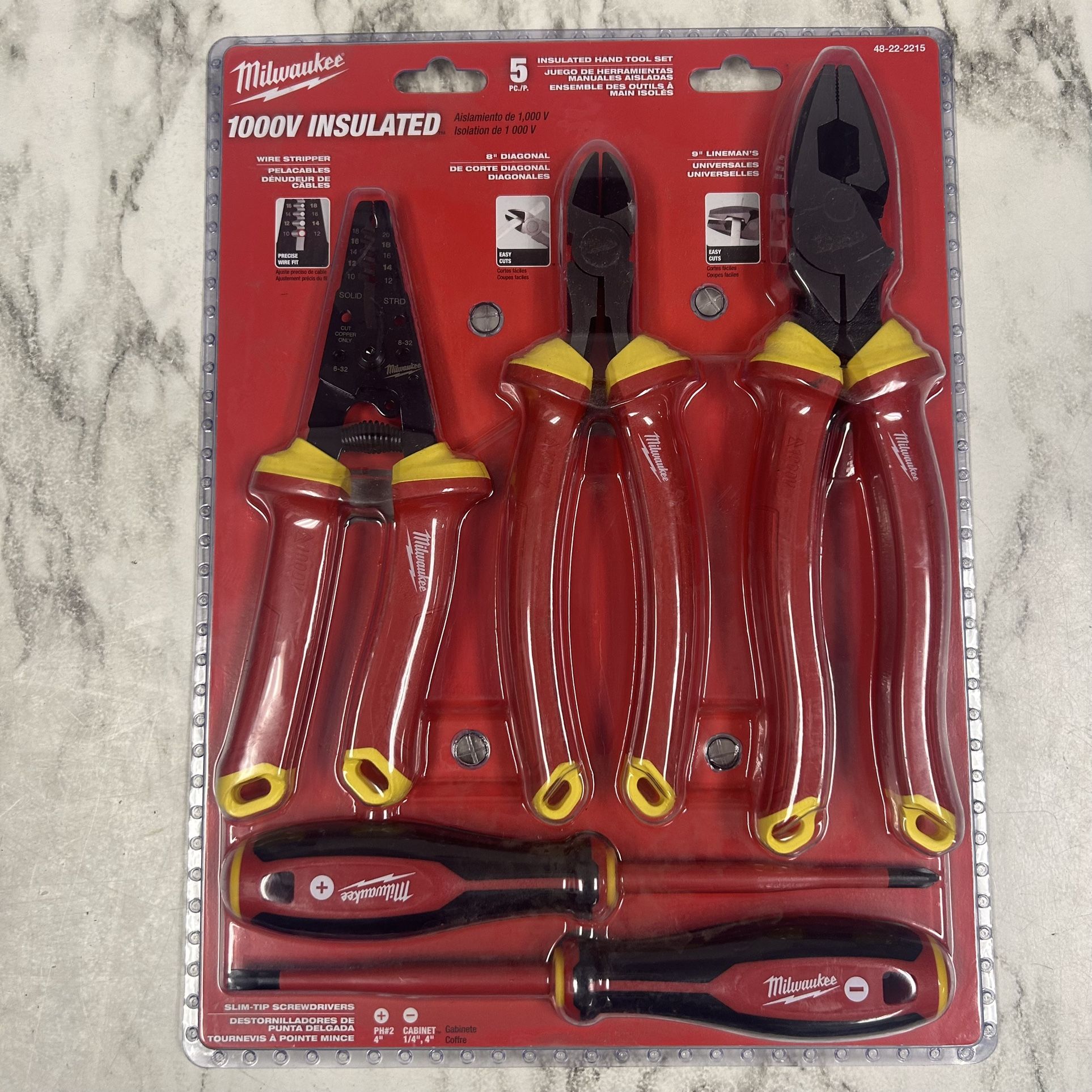 Milwaukee 1000V Insulated Hand Tool Set (5-Piece) New