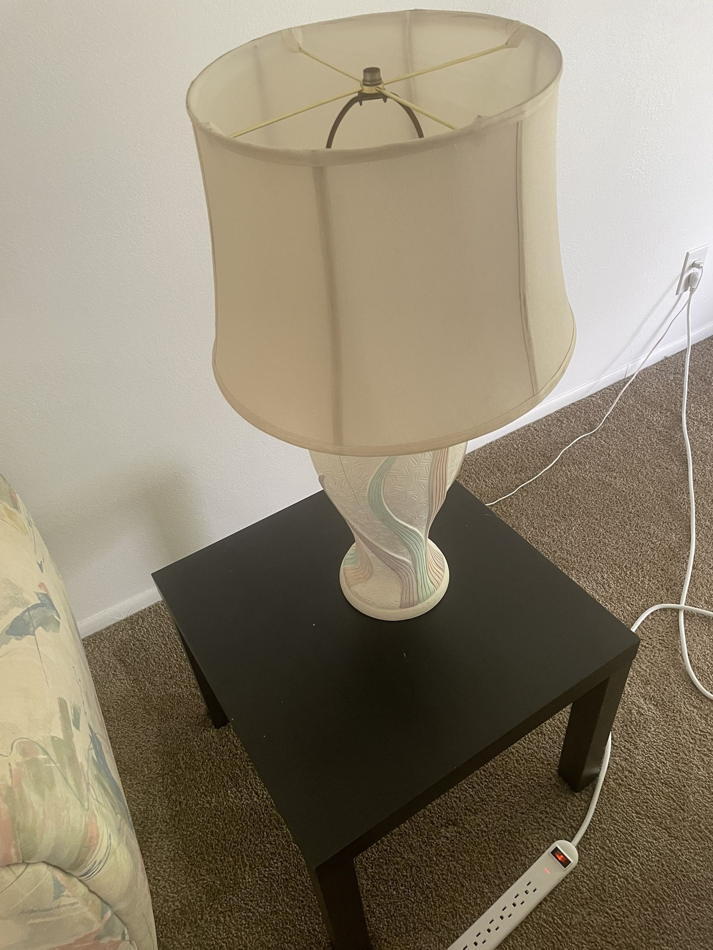 Small End Table With Lamp