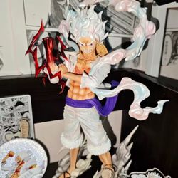 25cm Anime Figure 5 Gear Luffy One Piece Figure Nika Luffy Figure PVC Statue Collectible Model Toys