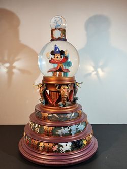 Disney 65th Anniversary Musical Snow Globe Mickey Fantasia Sorcerer Apprentice